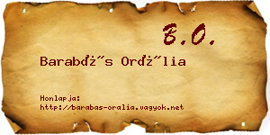 Barabás Orália névjegykártya